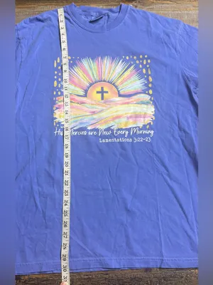 Comfort Colors Flo Blue Women's Faith Sunrise Graphic Tee thumbnail 6