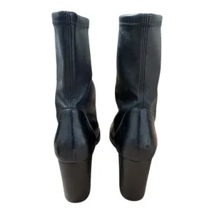 Stuart Weitzman Sleek 85 Black Leather Sock Boot 6.5 | MSRP‎ $595 thumbnail 3