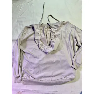 Aerie 1/4 Zip Hoodie Womens XS Oversized Pullover Hoodie Beige, 100% Cotton D49 thumbnail 5
