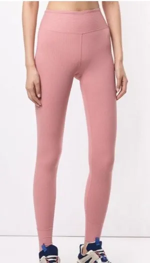 Year of Ours Ribbed Jogger Leggings in Rose Lux Yoga Athletic thumbnail 1