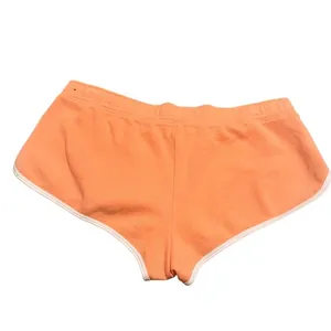 Y2K‎ Hollister Micro Mini Shorts Pastel Peach Retro Track Stripe Lounge Size L thumbnail 5