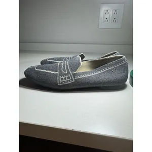 Vivaia Sierra Pattern Square Toe Loafer Flat Slip On Size EU 39/US 8 Denim Blue thumbnail 3