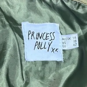 Princess Polly Harmonie Puffer Jacket‎ Womens 10 Oversized Olive Green EUC thumbnail 7