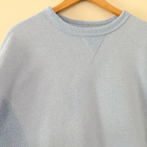 Aerie Sweatshirt Crewneck Medium Blue Fleece Knit Texture Oversized Cozy thumbnail 12