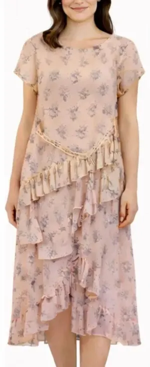 On twelfth floral ruffle shift dress size medium thumbnail 1
