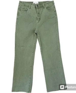 Risen Olive Karla High-Rise Slit Straight Jeans Size 32 NWT thumbnail 3