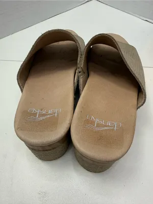 Dansko Maci Taupe Textured Leather Heeled Slide Sandals Size 36 thumbnail 10