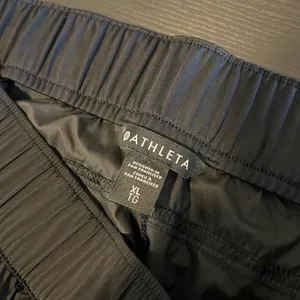 Athleta Women's XL Black Nylon Bungee Hem Track Pants Zipper Pockets thumbnail 8