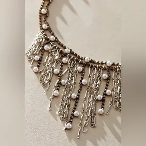 NWT FREE PEOPLE Nick's Necklace In Mixed Metals thumbnail 2