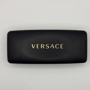 Versace Sunglasses Case Black Gold Logo Hard Clamshell Eyewear Protector  READ thumbnail 7