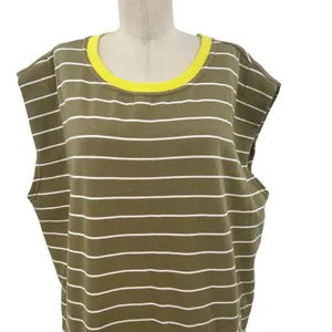 Anthropologie Daily Practice Tee Dress Striped Light Fleece Green‎ Size Large thumbnail 4