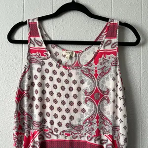 Umgee Womens Tank Dress Large Handkerchief Hem Paisley Floral Cottagecore Boho thumbnail 3