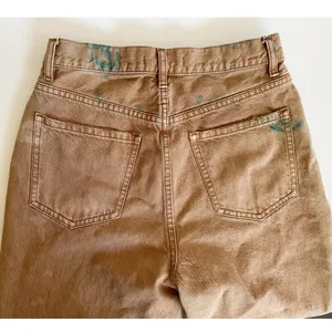 PacSun‎ High Rise Bootcut Jeans Tan Brown Teal Tie Dye Button Fly Womens 27 thumbnail 9