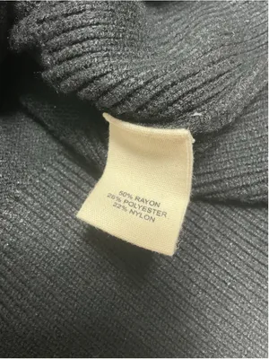 Womans Excellent Marled Pullover Cable Knit Sweater XL Black thumbnail 5