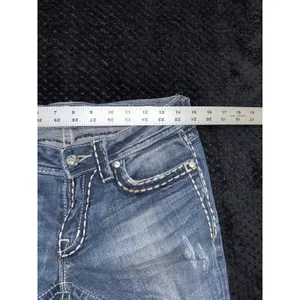 Miss Me Womens Bootcut Jeans Medium Wash Embroidered Studded Mid Rise Sz 29 thumbnail 11