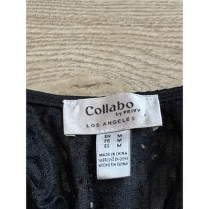 EUC Collabo by privy Los Angeles Nordstrom black lace corset tank top size M thumbnail 3