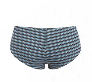 Janexswim Blue Ribbed Knit Striped Tankini Set thumbnail 4
