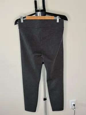 Daily Ritual Women’s Herringbone Leggings Medium Short Gray Pull-On Stretch thumbnail 4
