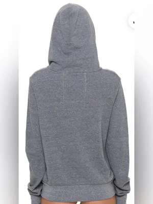 Aviator Nation 5 Stripe Full Zipper Hoodie Heather Grey Size XS Unisex New thumbnail 3