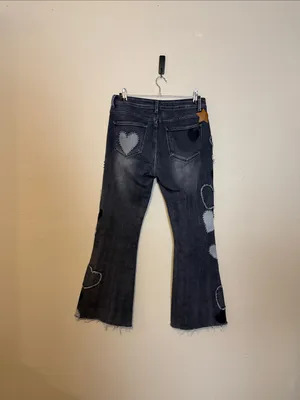 OLI & HALI Grommet HEART DENIM‎ JEANS Size Large thumbnail 8