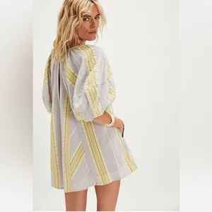 Free People Bop Around Romper Lavender Combo Seaside XS NWT thumbnail 2