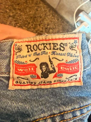 Vintage Y2K Rockies Slim High Rise Mom Jeans 100% Cotton Light Wash Size 7 thumbnail 4