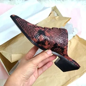 ‎Joie Cabery Snake Embossed Leather Mule thumbnail 8