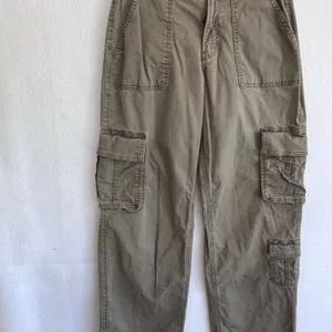 Hollister Cargo Pants Green 26R Ultra High Rise Baggy Utility Pockets Y2K Street thumbnail 3