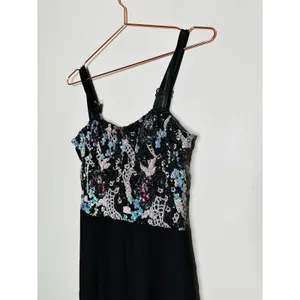 Bronx & Banco Black Sequin Multicolored Sweetheart Neckline Jumpsuit Size S thumbnail 12