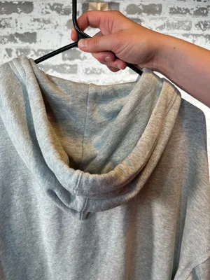 Aerie | women gray full zip hoodie distressed oversized thumbnail 9