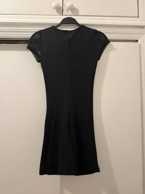 Princess Polly Black Ruched Mesh Mini Dress thumbnail 3