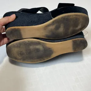 Steve Madden Carlyle‎ Women's Black Velvet Wedge Sandals Size 10M thumbnail 6