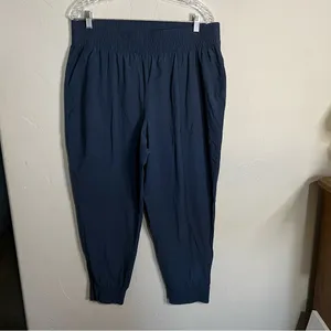 Calia by Carrie Underwood Blue Woven Workwear Ankle Zippers Jogger Pants‎ thumbnail 3