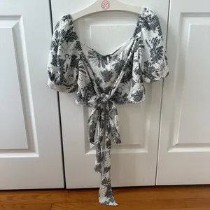 Free People Hampton Gingham Floral Crop Top thumbnail 2