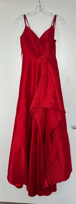 Anny Lee Red Prom Dress with Slit thumbnail 1