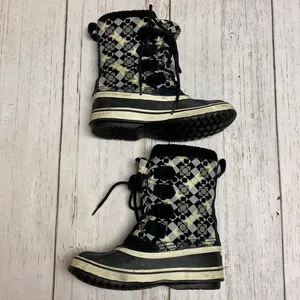 PAC Graphic Blue Waterproof Rubber Winter Boot Women's 5 thumbnail 4