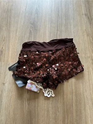 Flower Birds Market/Florids Market brown two-tone sequin hot shorts thumbnail 3