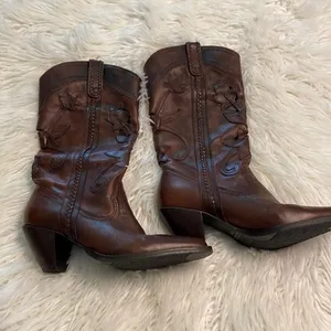 White Mountain, Santa Fe, Western CowboyBoots size 8.5 brown color thumbnail 1