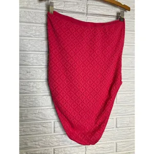 Andie hot pink Kauai one piece swimsuit eyelet textured cheeky strapless‎ large thumbnail 7