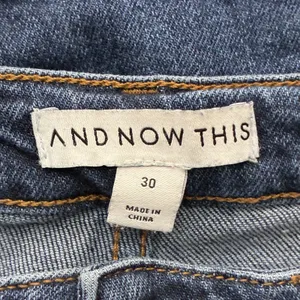 And Now This Mens Dark Wash High Waisted Carpenter Straight Leg Jeans 30 Blue thumbnail 5