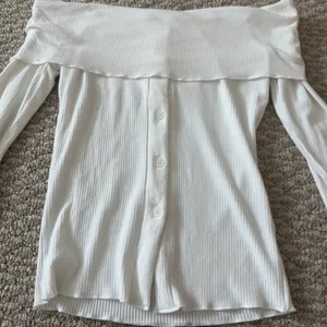 Princess Polly White Ribbed Off-Shoulder Top thumbnail 10