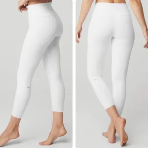 ALO Yoga 7/8 High Waist Air Brush Leggings White Size M thumbnail 9