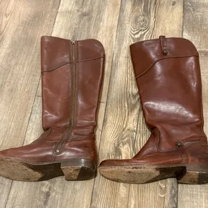 Frye Brown Leather Knee-High Boots thumbnail 4