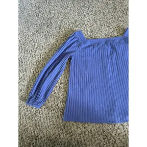 Loft Women's Purple Ribbed Button Down Square‎ Neckline Top Size Petite Small thumbnail 7