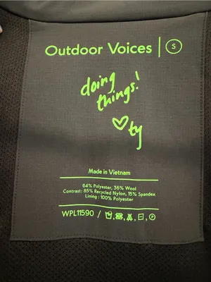 Outdoor Voices Candy Fleece Jacket Black Size Small thumbnail 7