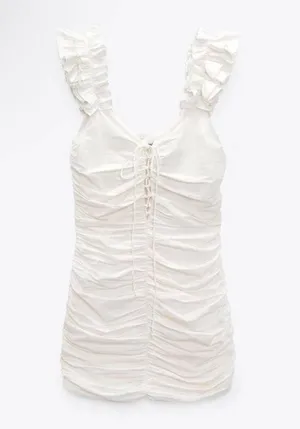 ZARA White Dress - Bride Bachorlette 💍 thumbnail 5
