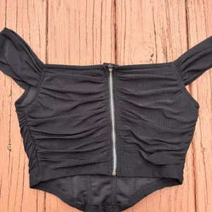 Black corset crop top size S thumbnail 3