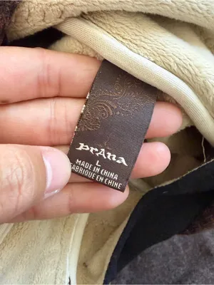 Prana Women’s Bijou Jacket Fleece Lined Wool Blend Hooded Full Zip in Brown L thumbnail 7
