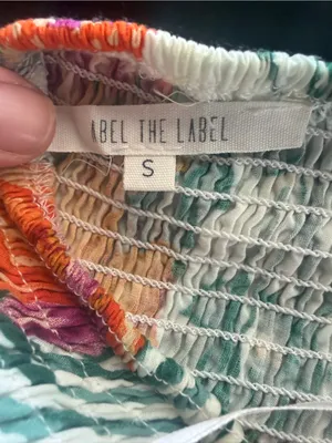 Abel The Label x Anthropologie Tropical Floral Strapless Smocked Maxi Dress SM thumbnail 6