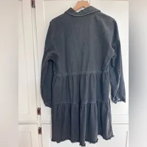 Tiered denim dress Black Size M thumbnail 4